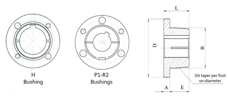 BROWNING STYLE BUSHINGS 2 BROWNING STYLE MEDIDAS