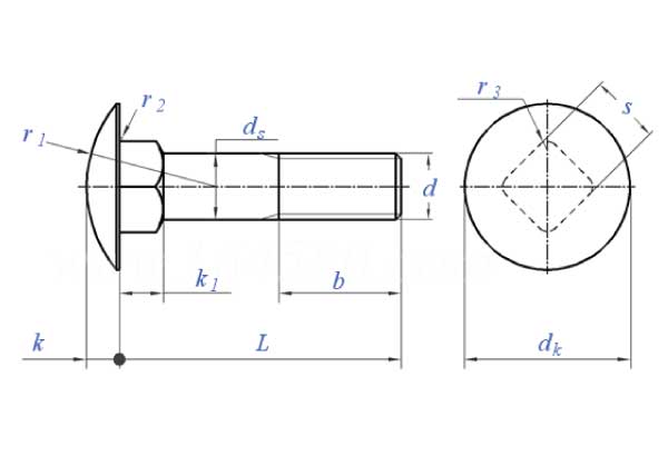 CARRIAGE BOLT MEDIDAS