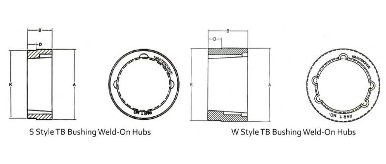 TB BUSHING WELD ON HUBS 1 WELD MEDIDAS
